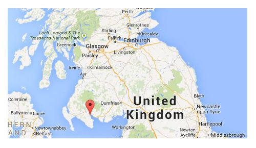 Location of Wigtown, Scotland, from google.maps
