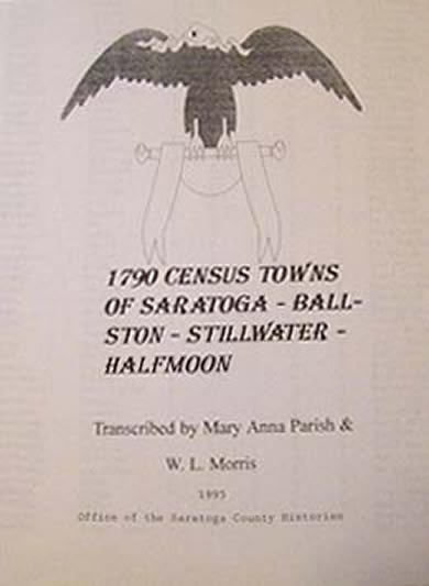 1790 Census Town Records of Saratoga, Ballston, Stillwater and Halfmoon, Cover Page
